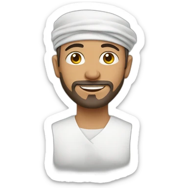 Moroccan white male sticker