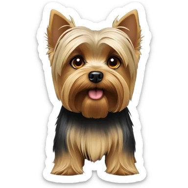 Short haired Yorkshire terrier strict face like this 😠 sticker