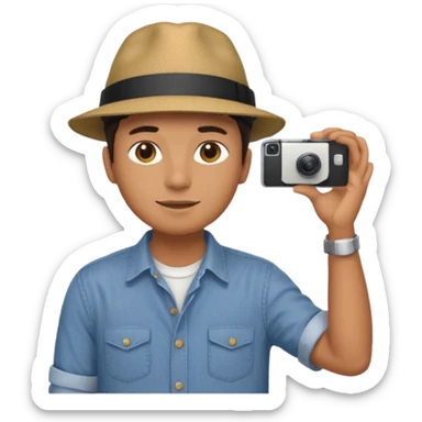 photographer taking a photo with their back to me sticker