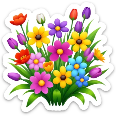 Spring flowers sticker
