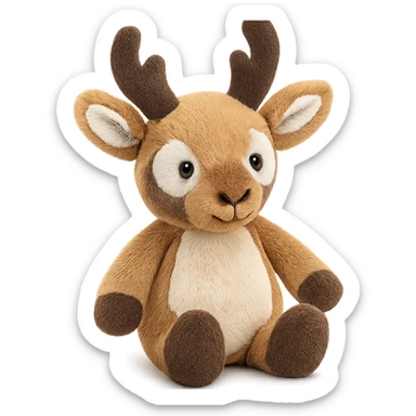 cute pronghorn antelope jellycat stuffed plushie sticker