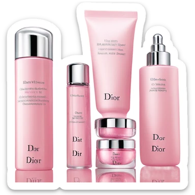 pink Dior skin care Kit sticker