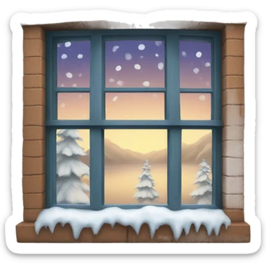 Winter window  sticker