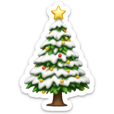 White Christmas tree  sticker