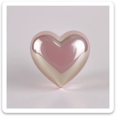 cute and shiny object with a heart accent, no background sticker