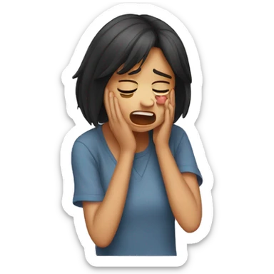 Girl crying to boyfriend  sticker