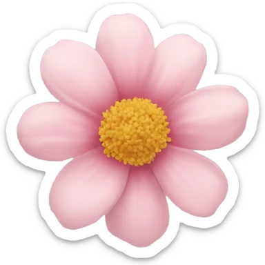Soft pink flower  sticker