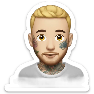 Mac miller with tattoos sticker