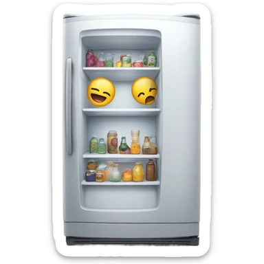 refrigerator on the phone ￼ sticker