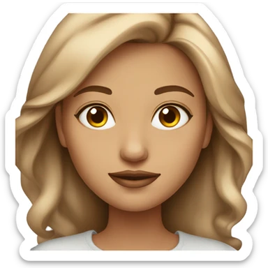 Glamorous gorgeous girl with light brown hair sticker