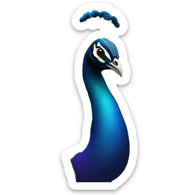 Happy peacock sticker