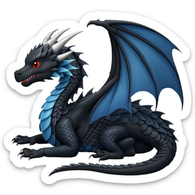 black dragon sleeping sticker