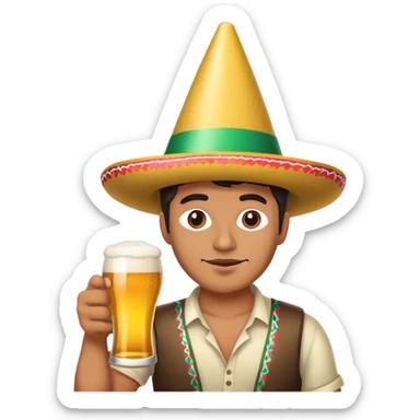 Mexican guy partying in the shadows sticker