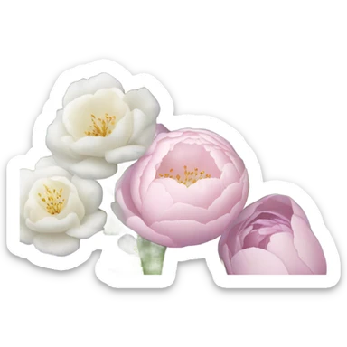 a pastel spring themed boquet sticker