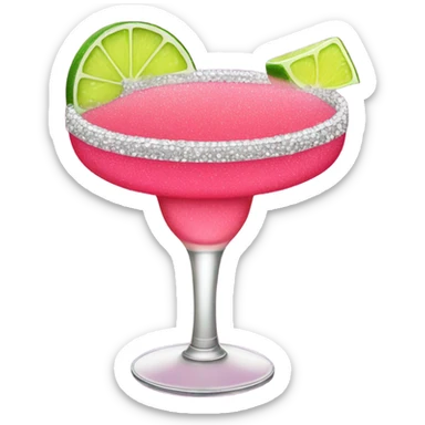 pink margarita sparkly with pink 1 lime sticker