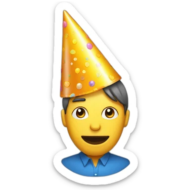 FACE WITH PARTY HAT AND blowout sticker