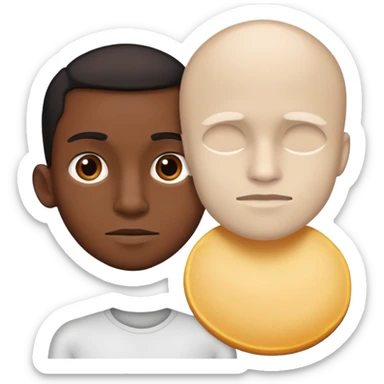 Black baken skinny man sticker