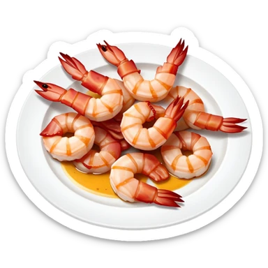 Plate of bacon wrap shrimp  sticker