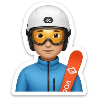 male Skier sticker