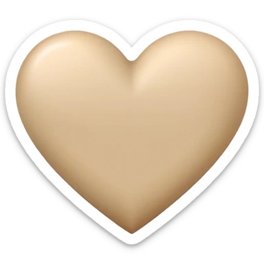 Heart Color beige  sticker