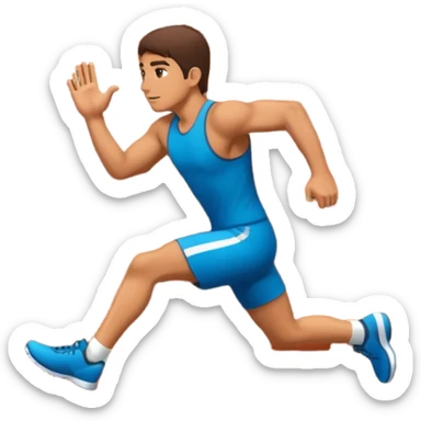 Someone hopping a wall sticker