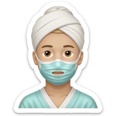 spa facemask boy sticker