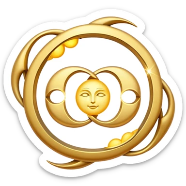 Infinity sign and in sign sun and moon sticker