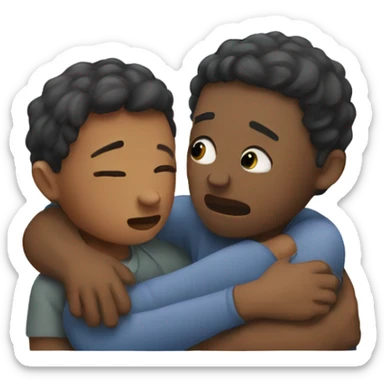friend comforting friend sticker