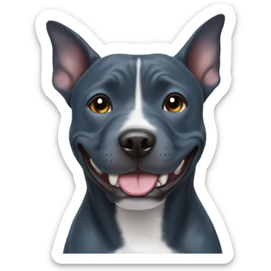 Blue staffy smile sticker
