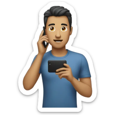 persona viendo el celular sorprendido  sticker