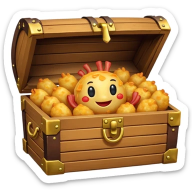 Mr. Krabs’ Cheesy Bacon Tots is aCrispy, coin-shaped tots filled with gooey cheese, savory bacon bits, and fluffy potatoes. Served in a treasure chest carton, they're a crispy, cheesy jackpot straight with a face sticker