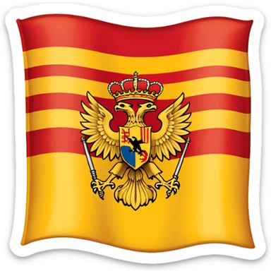 añade a la bandera de españa dos aguilas sticker