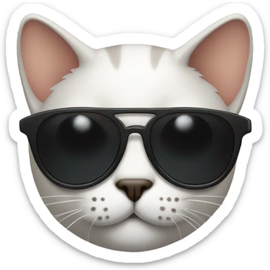 Cat with sunglasses sticker
