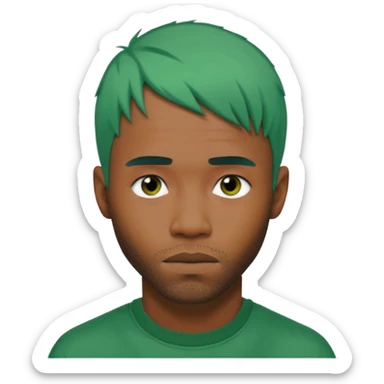frank ocean with green hair emoji  sticker