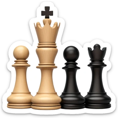chess white and black sticker