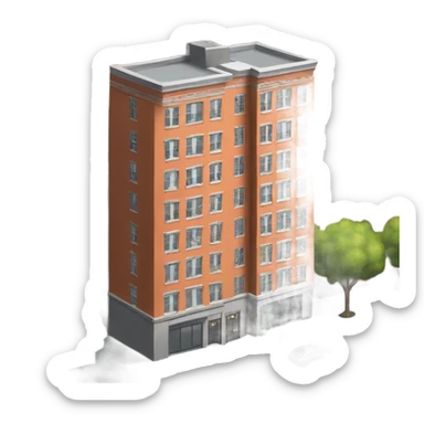 New York City apartment building sticker