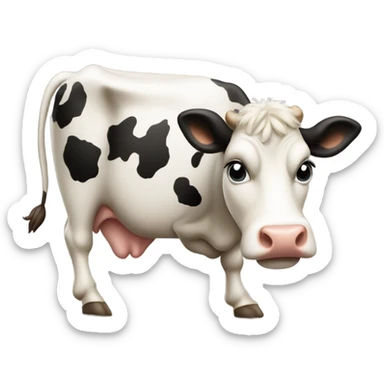 Cow being stealthy sticker