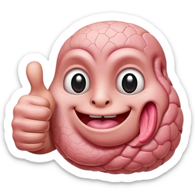 Thumbs up growing on a thumbs up like a tumor. sticker