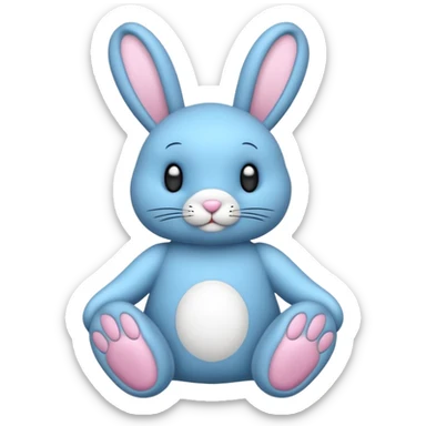 Emoji pour twitch d'une peluche lapin squelette noir faisant signe de la patte avec le texte:"Hi !" sticker