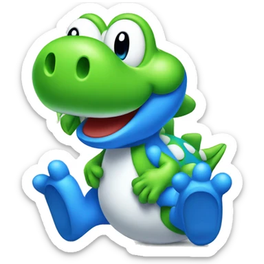 yoshi blue sticker
