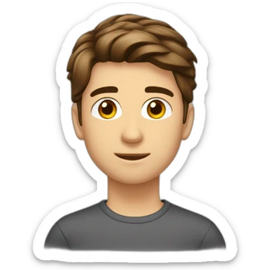 Homme de 16 ans brun cheveux courts avec une crête et il mesure 1 mètre 90 sticker