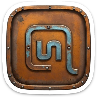 Create a Discord server icon showing the name DUBS based on RUST. sticker