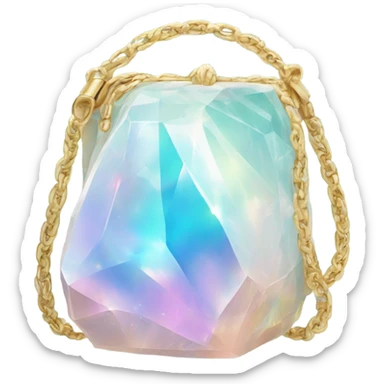 opal Crystal gemstone handbag sticker