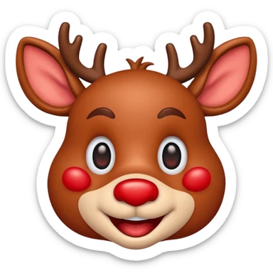 I want a rudolph emoji of just its face sticker
