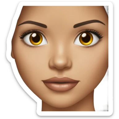 adriana lima with brown eyes sticker