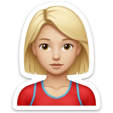 blonde girl athlete sticker
