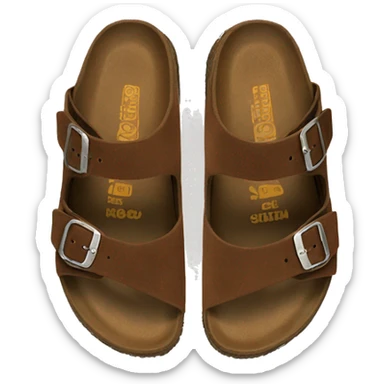 suede brown Birkenstock shoes sticker