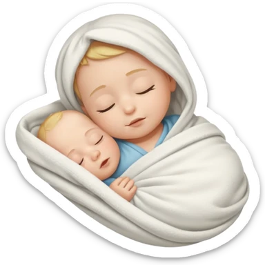 baby wrapped in blanket sticker