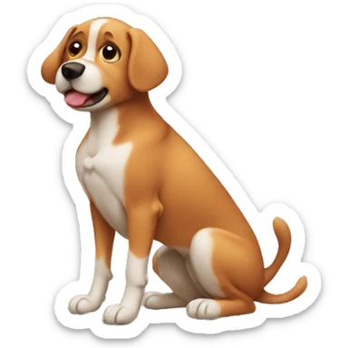 the dog is itching sticker