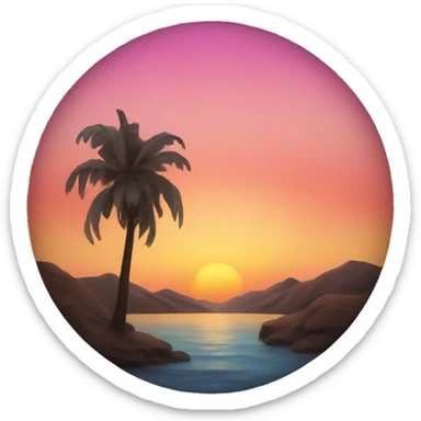 Sunset sticker